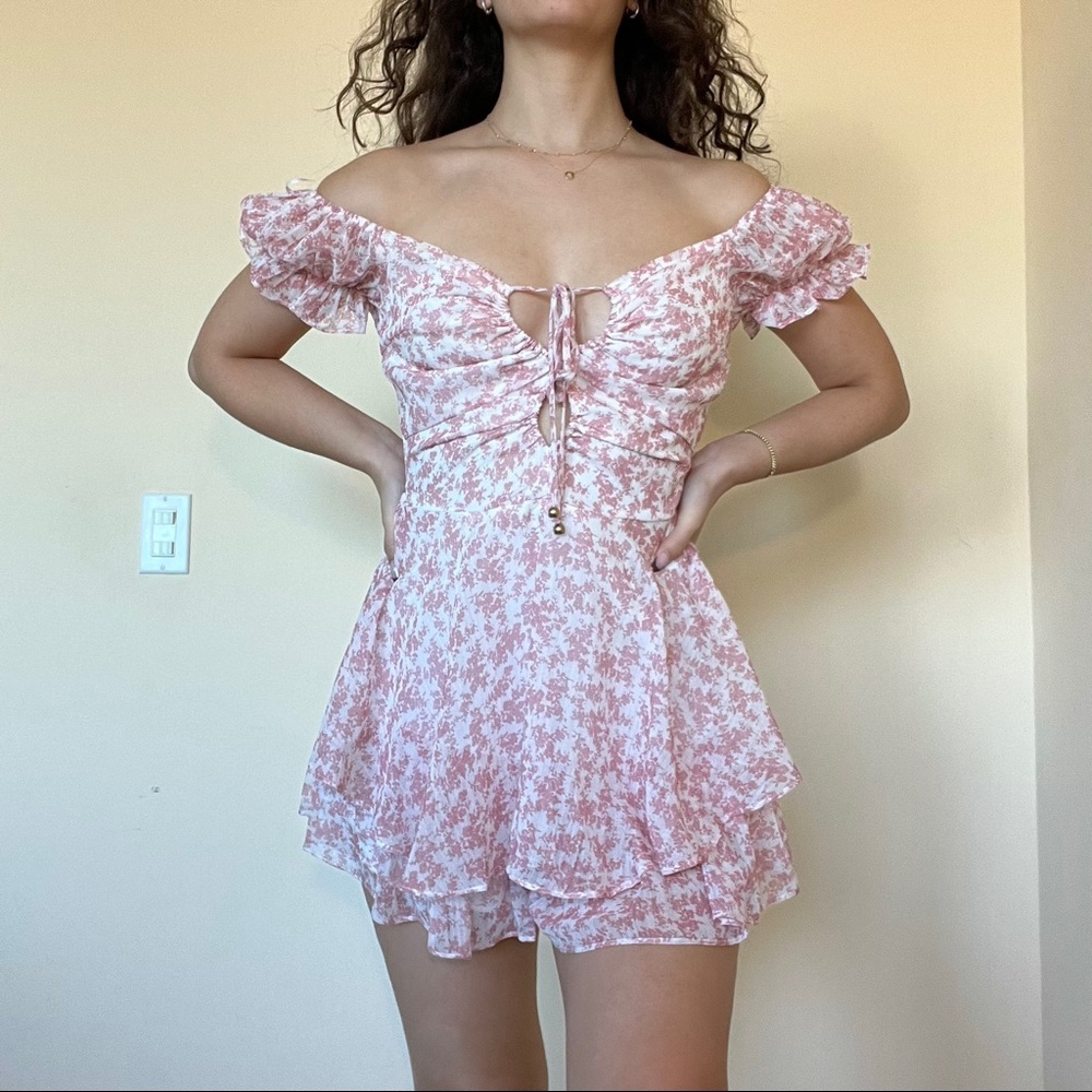 Floral off the shoulder dress